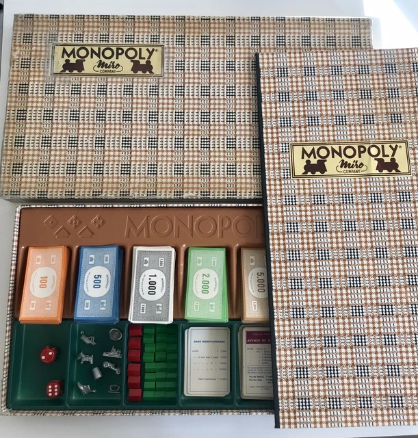 Monopoly Miro Company Ancienne Version - Complet Avec Maisons Et Pions En Bois