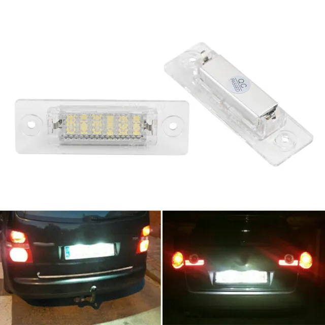 2x LED Kennzeichenbeleuchtung 12V Weiß Lampe für VW Touran 1T1 1T2 1T3 2003-2015