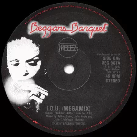 Freeze - I.O.U - UK 12" Vinyl - 1983 - Beggars Banquet