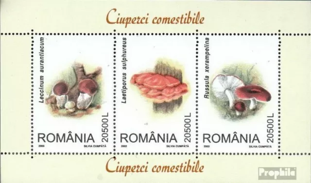 Rumania Bloque 333 (completa edición) nuevo con goma original 2003 setas