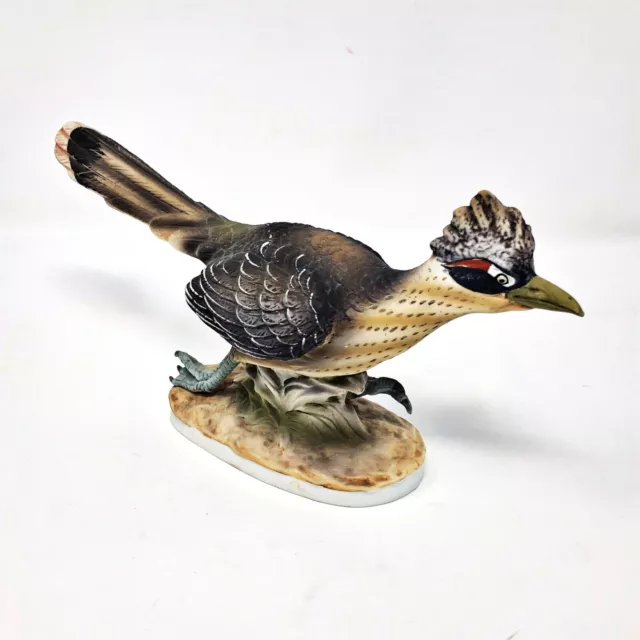 Lefton Bisque Porcelain Road Runner Bird KW 3209 Vintage Japan Hand Painted