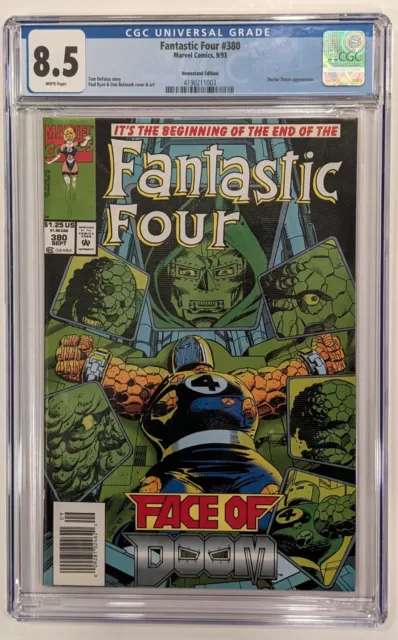 Cgc Graded 8.5 Fantastic Four Issue 380 Marvel Comics 9/93