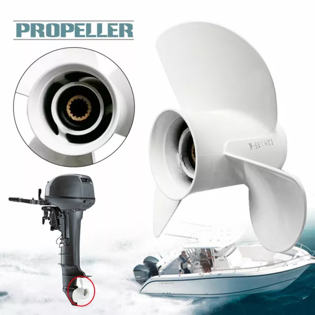 15'' Pitch White Aluminum Outboard Propeller For Yamaha 50-130HP 6E5-45947-00-EL