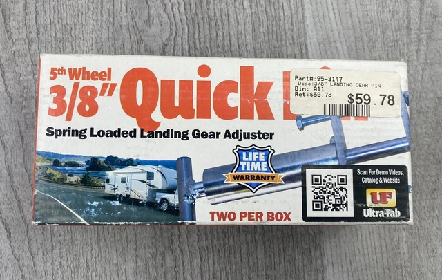 Ultra-Fab Products (17-943031 3/8" Ultra Fifth Wheel Jack Quick Pin, (Pack of 2)