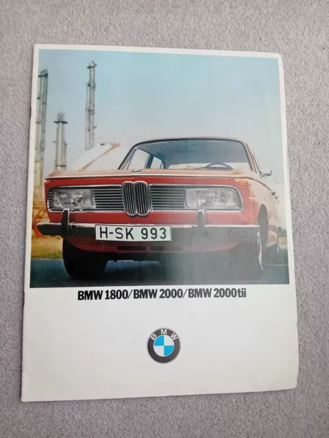 1970s BMW 1800, 2000, 2000TI, Classic Car Sales Brochure