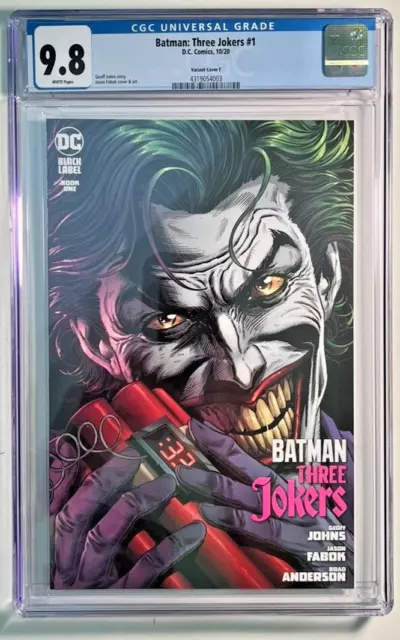 Batman: Three Jokers # 1 CGC 9.8  Fabok Variant F 2020 DC Dynamite Cover