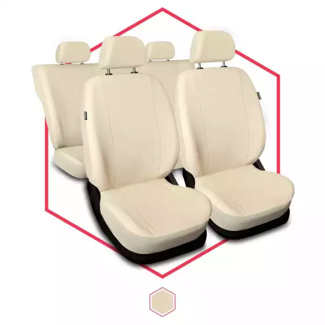 Autositzbezüge Universal Schonbezüge Sitzauflage PKW Set Beige für Dacia Sandero