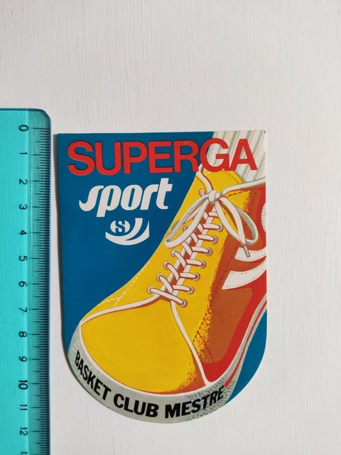 ADESIVO SUPERGA SPORT BASKET MESTRE STICKER AUTOCOLLANT VINTAGE 80s ORIGINAL EUR 14 90 PicClick IT