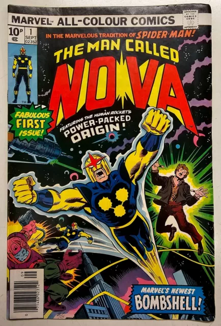 Nova Key Issue 1 Bronze Age Marvel Comic Book 1st Appearance Higher Grade VG+