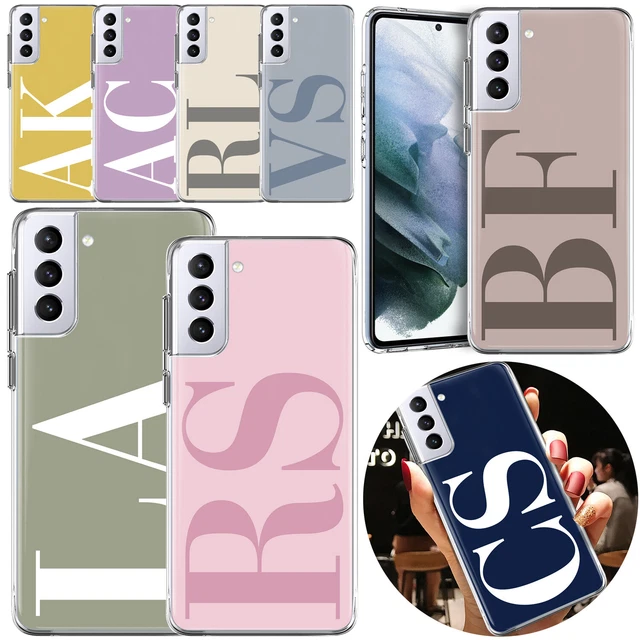 Personalized Initials Phone Case Soft Cover For Samsung Galaxy S23 Ultra S22 S2