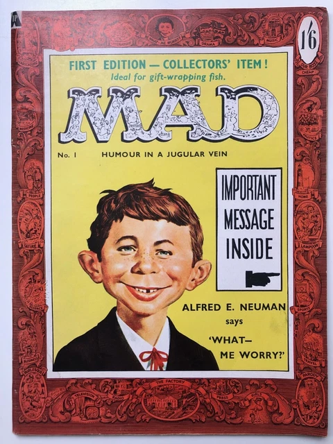 MAD MAGAZINE ISSUE No. 1 British edition 1959 £35.00 - PicClick UK