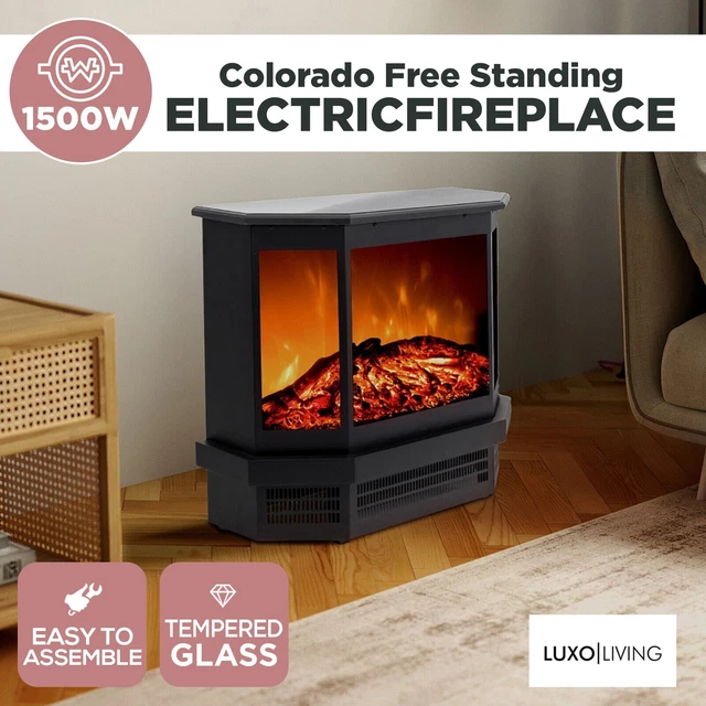 EUROMATIC 1600W ELECTRIC Fireplace Heater 2 Settings Log Flame Effect Mesh  Front $999.00 - PicClick AU