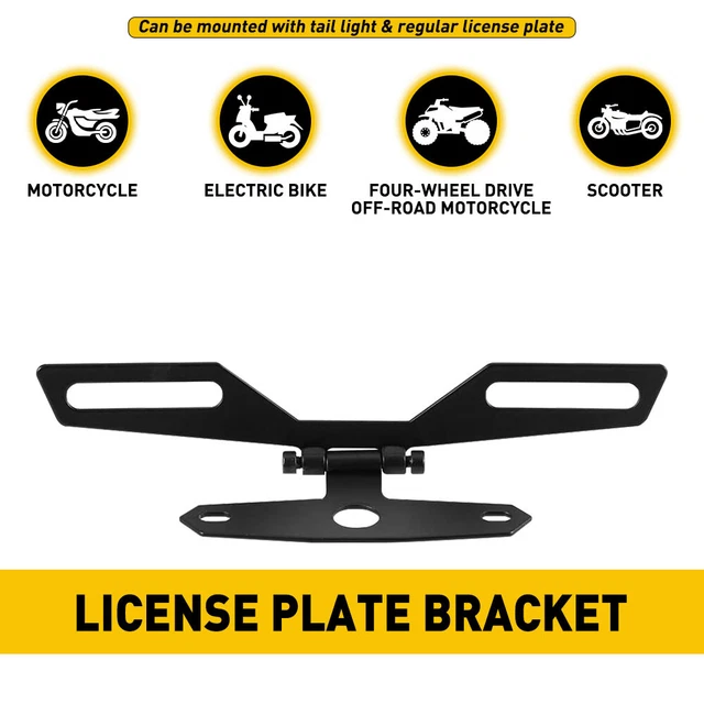 Adjustable Motorcycle License Plate Eliminator Bracket For Lexmoto BMW Universal