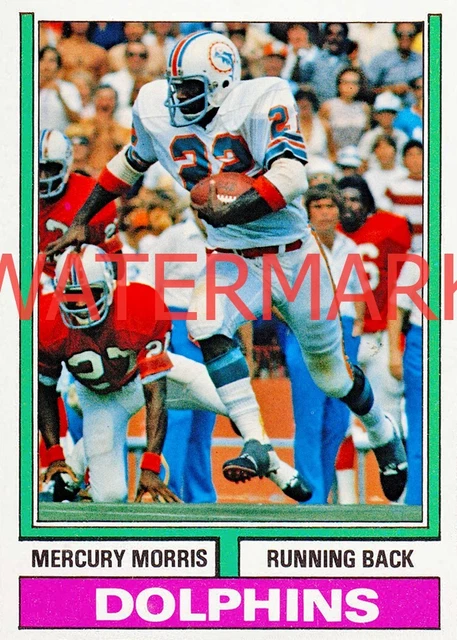 MERCURY MORRIS MIAMI Dolphins 1974 ACEO custom card + back with GBG