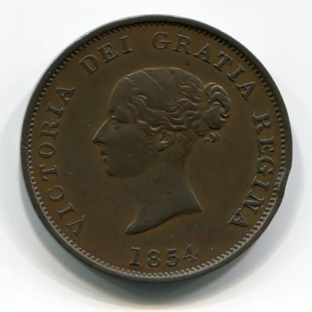 1854 New Brunswick, Colonial Canada One Penny Token