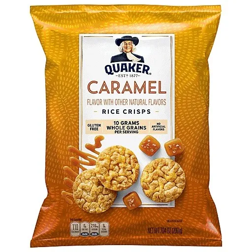 Quaker Rice Crisps Caramel 7.04 Oz 6 Count (Gluten Free)
