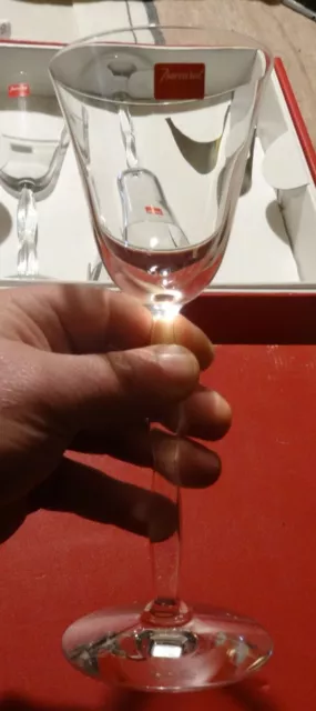 Baccarat 5 grands verres à vin en cristal modèle onde 21,2 cm neuf Rare coffret