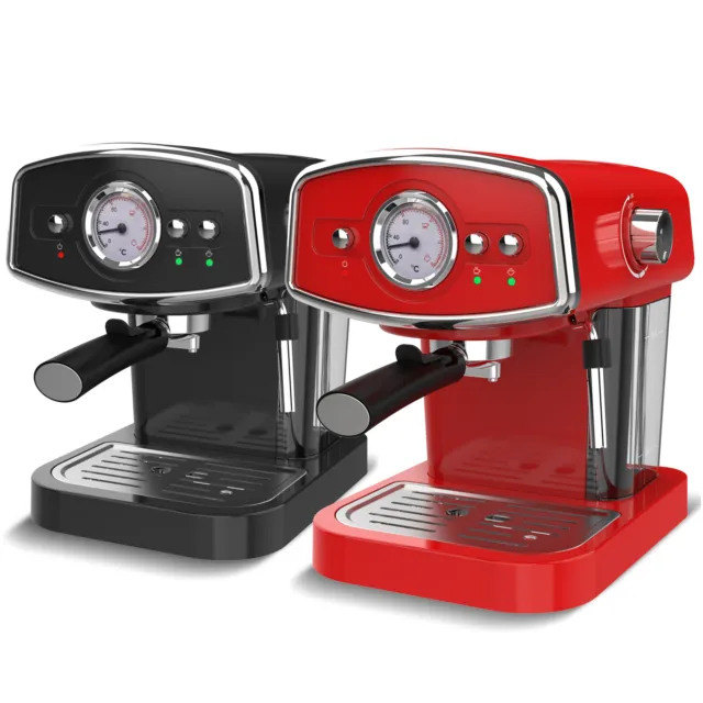 B-Ware Kaffeemaschine, Espressomaschine, Siebträger, Milchaufschäumer, Retro