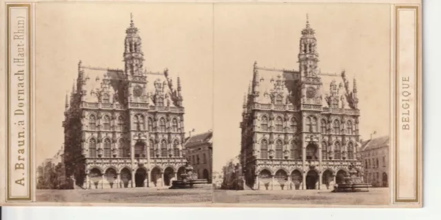 STEREO CIRCA 1870 17X8,5cm BELGIQUE AUDENARDE