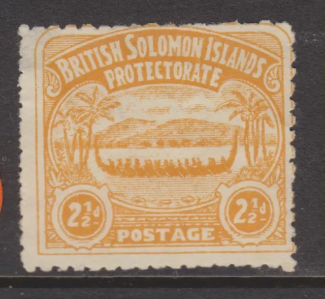1907 British Solomon Islands Protectorate 2½d ORANGE P 11 Mint  SG 4 -B793