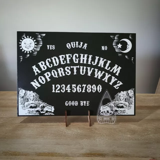 BLACK Ouija Board weegie spirit wooden game With Planchette Large AUS made 2