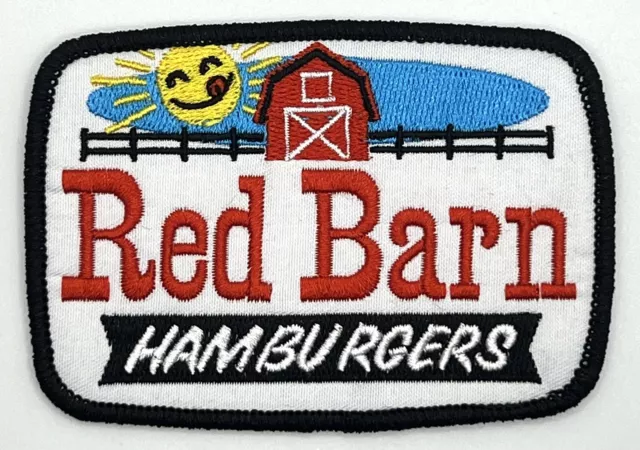 Red Barn Hamburgers Restaurant Food Country Style Vintage Style Retro Patch