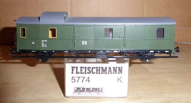 FLEISCHMANN 5774 K H0 Baggage Car Donnerbüchse Of The DR Era 3 Very ...