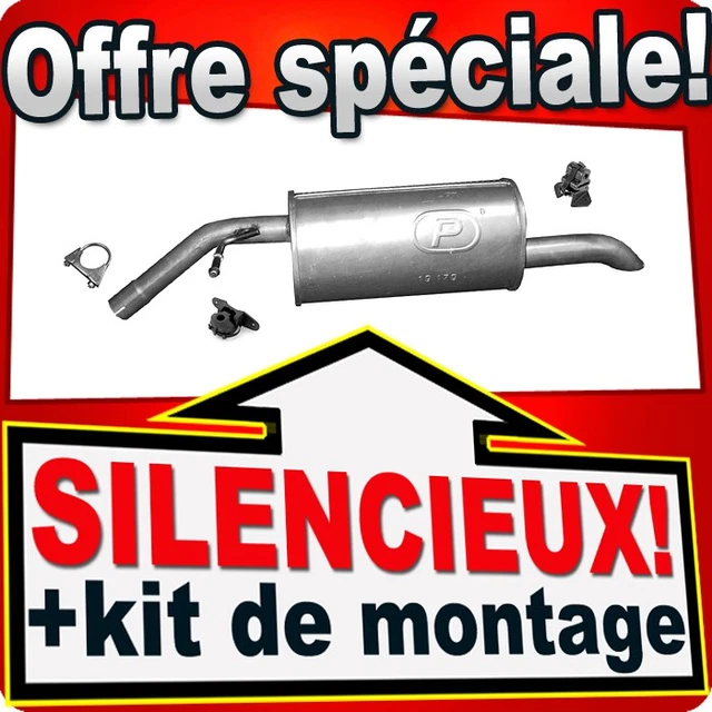 Silencieux Arrière Pour Citroën Xsara Picasso 1.6/2.0 HDI (1999-2011) - Échappement Acier Aluminié, Kit Inclus