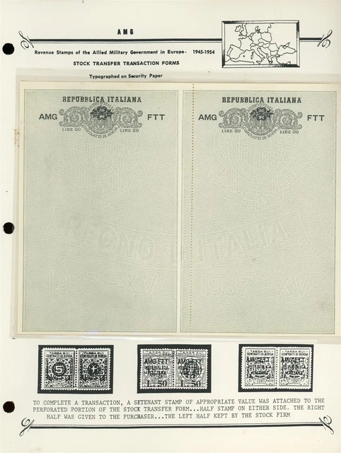 Amg-Ftt Revenue Bush Page Lot #27 - Stock Transfer Forms 20L - $$$