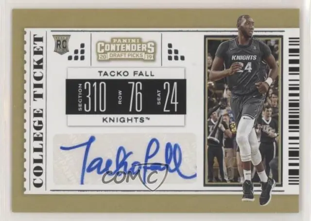 2019 Contenders Draft Picks College Ticket Blue Foil Tacko Fall Rookie Auto RC