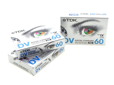 Nuevas cintas de video mini DV TDK DVM-60 (Paquete de 3) - Calidad superior - Envío gratuito en el Reino Unido