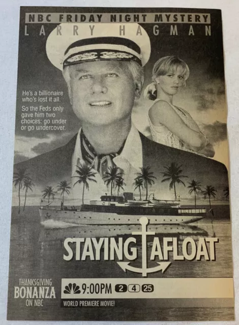 1993 TV NBC Film Ad ~Staying Afloat~ Larry Hagman