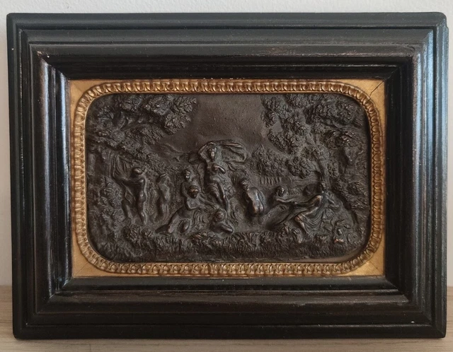 Tableau Russe /huile Sur Panneau Bois Encadré Représentant U