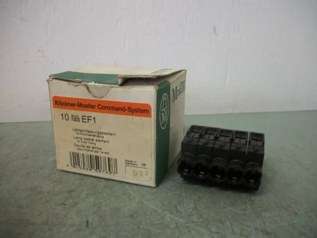 KLOCKNER-MOELLER BOX OF 5 Pilot Light Lamp Sockets Ef1 Nib $34.99