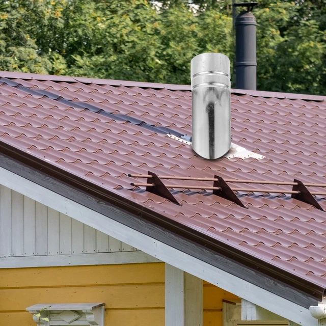 Lanzas - Tubo per canna fumaria con curva a 90° senza sportello, diametro DN 130 mm, colore: grigio ghisa - Altri tubi del nostro assortimento, li trovi qui