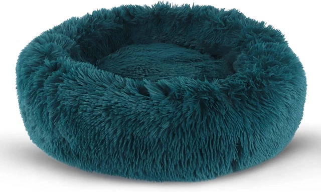 Small Dog Bed,Anti-Anxiety Donut Cuddler Cozy Soft round Bed,Calming Plush Washa