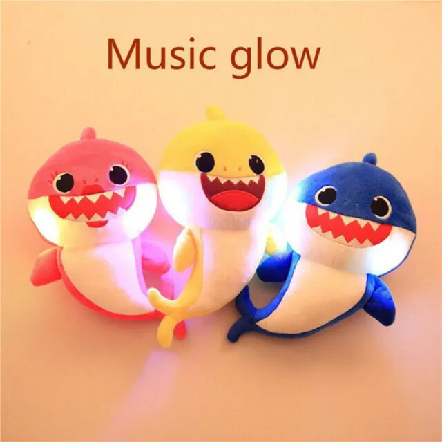 Sing and Light Cartoon Baby Shark Stuffed Toys Kids Plush Toy Party Kids Gifts 2