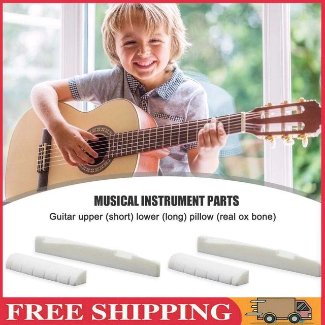 4pcs Bone Guitar Bridge Nut Saddle for 6 String Guitar Stringed Instrument Parts