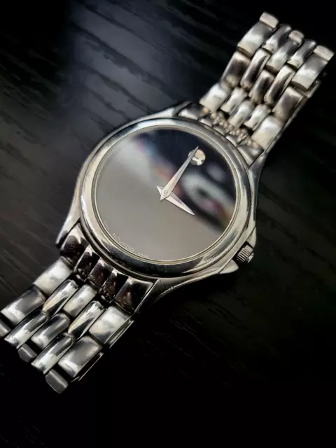 🔥BEAUTIFUL Movado Museum Classic 84-E4-0863 Swiss Men's Watch
