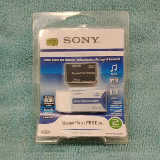 SONY MEMORY STICK PRO Duo MSXM2GS 2GB Magic Gate Memory Cards New