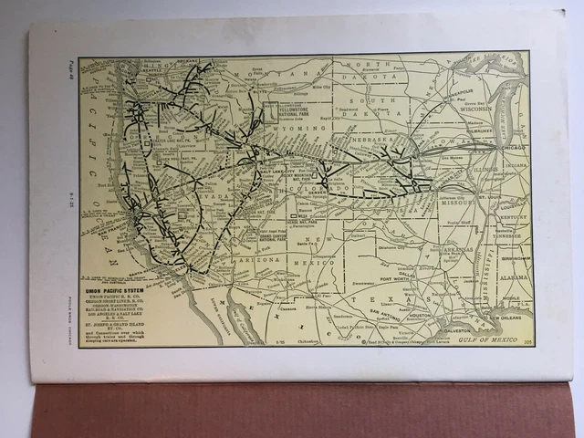 1925 Union Pacific Maps And Guide 48 Pgs Railroad Railway Rr Rwy