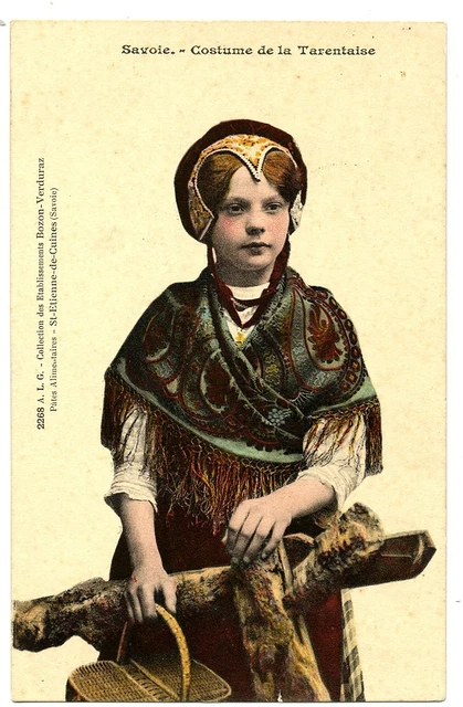 CPA 73 Savoie Costume Folklore Tarentaise Publicitaire