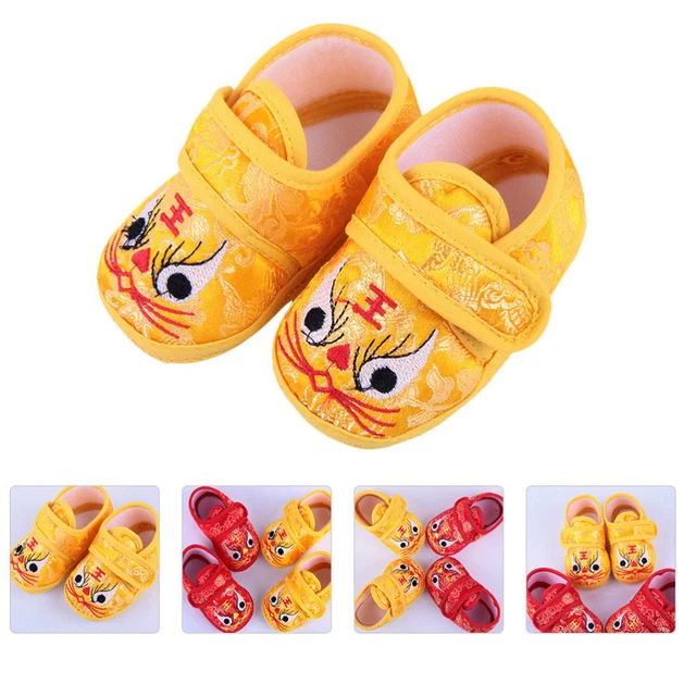 Chaussures Bébé Tigre Semelle : Tissu De Première Marche Pour