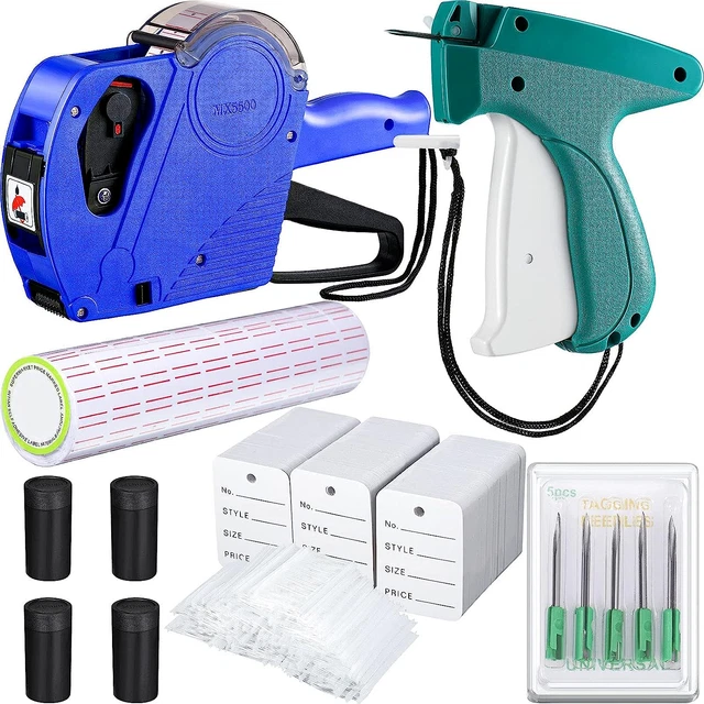 1121 Pieces Clothing Tagging Gun Retail Price Tag Gun Attacher Gun with Label.