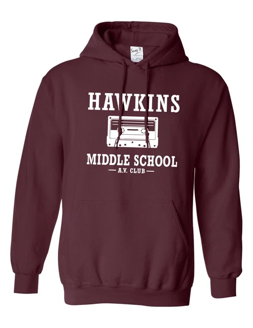 Hawkins Middle School AV Club Strange Things Unisex Hoodie Adult & Kids Sizes