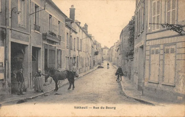 Cpa 95 Vetheuil Rue Du Bourg