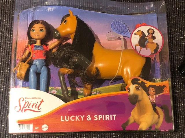 DREAMWORKS MATTEL SPIRIT Untamed Lucky & Spirit Doll & Horse Set New ...