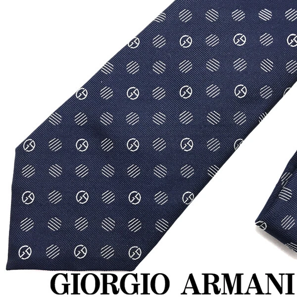 Giorgio Armani Tie Brand Silk Night Blue Width Of The Tip 8cm a609