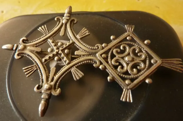 Imposante broche croix d'Agadés en argent massif joli travail