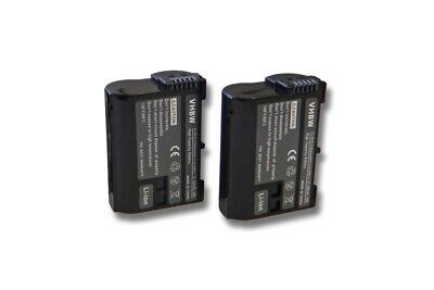 2x Batterie 2000mAh pour Nikon 1 V1, Digital SLR D800, MB-D12, EN-EL15